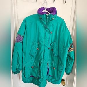 Vintage New Face 80s Ski Jacket Coat